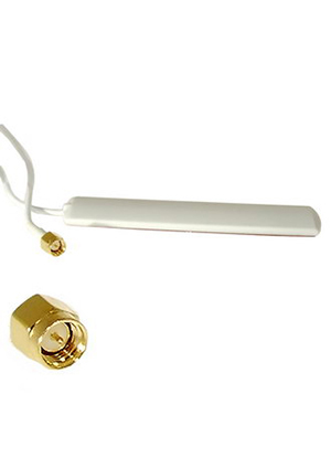 GSM 2db RG174 3m SMA-P white, Антенна GSM RUICHI, 2 дБ, RG174, SMA-P, 3 м, белая