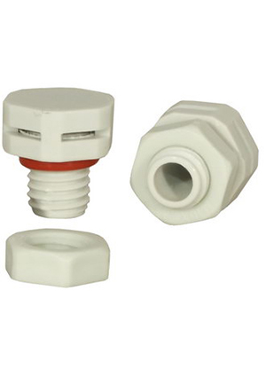 M10X1.5 PA66 WHITE, Клапан выравнивания давления RUICHI M10X1.5, PA66, платик, белый