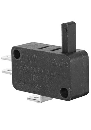 KW7-29, Микропереключатель с удлиненным штоком RUICHI KW7-29, 16х10.5х28 мм, ON-(ON), 3P, 250 В, 5 А