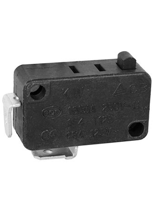 KW7-07-03, Микропереключатель RUICHI KW7-07-03, 15.9х10.2х27.8 мм, ON-(OFF), SPST 2P, 250 В, 5 А, 30