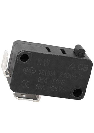KW7-07-02, Микропереключатель RUICHI KW7-07-02, 15.9х10.2х27.8 мм, OFF-(ON), SPST 2P, 250 В, 5 А, 30