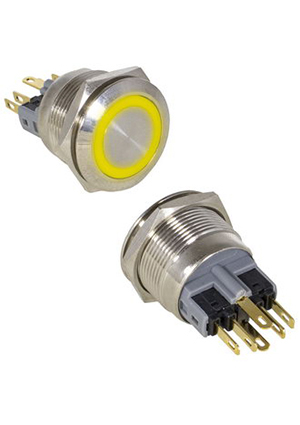 GQ22-11E/Y/N on-(off)+off-(on), Кнопка антивандальная RUICHI GQ22-11E/Y/N, ON-(OFF)+OFF-(ON), рабоча