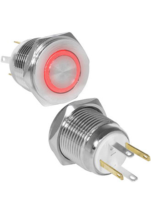 GQ16PF-10E/JL/R/N off-(on), Кнопка антивандальная RUICHI GQ16PF-10E/JL/R/N, OFF-(ON), рабочая темпер