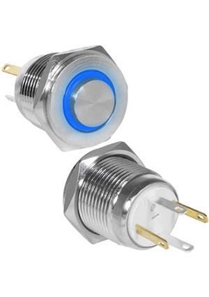 GQ16PH-10E/JL/B/N off-(on), Кнопка антивандальная RUICHI GQ16PH-10E/JL/B/N, OFF-(ON), рабочая темпер