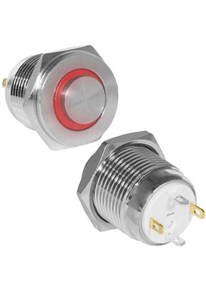 GQ16PH-10E/J/R/N off-(on), Кнопка антивандальная RUICHI GQ16PH-10E/J/R/N, OFF-(ON), рабочая температ
