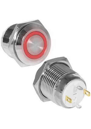 GQ16F-10E/J/R/N off-(on), Кнопка антивандальная RUICHI GQ16F-10E/J/R/N, OFF-(ON), рабочая температур