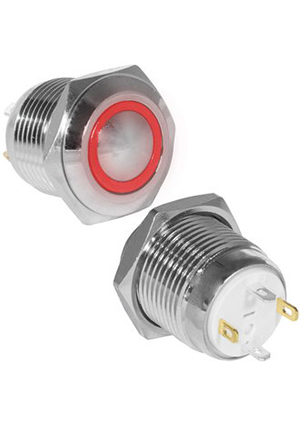 GQ16B-10E/J/R/N off-(on), Кнопка антивандальная RUICHI GQ16B-10E/J/R/N, OFF-(ON), рабочая температур