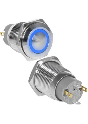 GQ16B-10ZE/J/B/N off-on, Кнопка антивандальная RUICHI GQ16B-10ZE/J/B/N, OFF-ON, рабочая температура