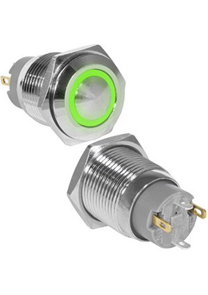 GQ16B-10ZE/J/G/N off-on, Кнопка антивандальная RUICHI GQ16B-10ZE/J/G/N, OFF-ON, рабочая температура