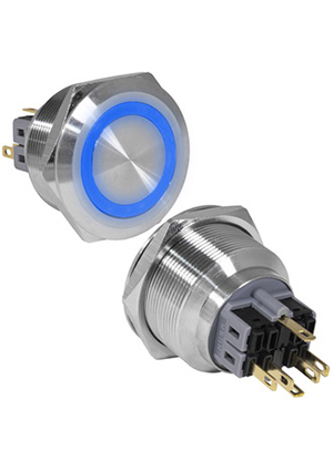 GQ28-11E/B/N on-(off)+off-(on), Кнопка антивандальная RUICHI GQ28-11E/B/N, ON-(OFF)+OFF-(ON), рабоча