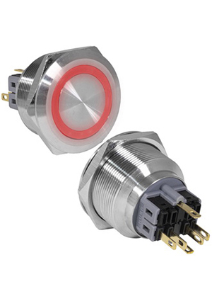 GQ28-11E/R/N on-(off)+off-(on), Кнопка антивандальная RUICHI GQ28-11E/R/N, ON-(OFF)+OFF-(ON), рабоча