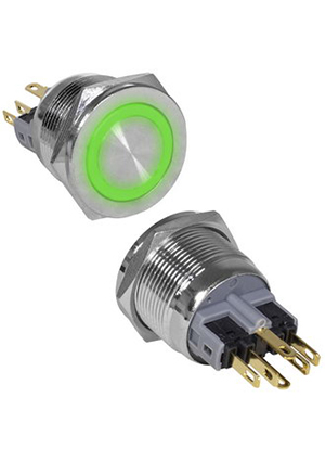 GQ22PF-11E/G/N on-(off)+off-(on), Кнопка антивандальная RUICHI GQ22PF-11E/G/N, ON-(OFF)+OFF-(ON), ра
