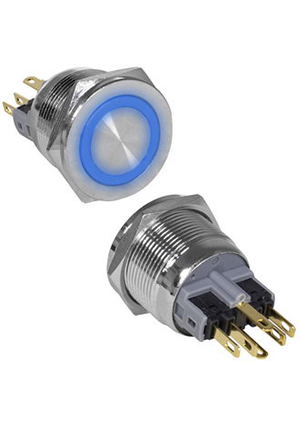 GQ22PF-11E/B/N on-(off)+off-(on), Кнопка антивандальная RUICHI GQ22PF-11E/B/N, ON-(OFF)+OFF-(ON), ра
