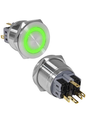GQ25PF-11ZE/G/N on-off+off-on, Кнопка антивандальная RUICHI GQ25PF-11ZE/G/N, ON-OFF+OFF-ON, рабочая