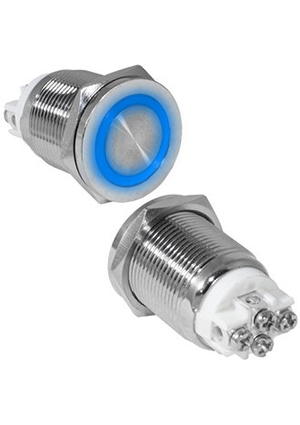GQ19PF-10ZE/B/N off-on, Кнопка антивандальная RUICHI GQ19PF-10ZE/B/N, OFF-ON, рабочая температура -2