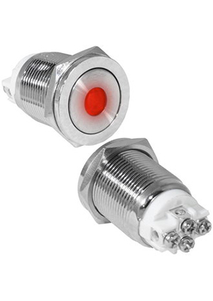 GQ19PF-10ZD/R/N off-on, Кнопка антивандальная RUICHI GQ19PF-10ZD/R/N, OFF-ON, рабочая температура -2