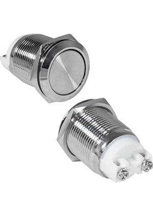 GQ19SF-10Z/N off-on, Кнопка антивандальная RUICHI GQ19SF-10Z/N, OFF-ON, рабочая температура -25 +55