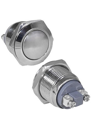 GQ19B-10/N off-(on), Кнопка антивандальная RUICHI GQ19B-10/N, OFF-(ON), рабочая температура -25 +55