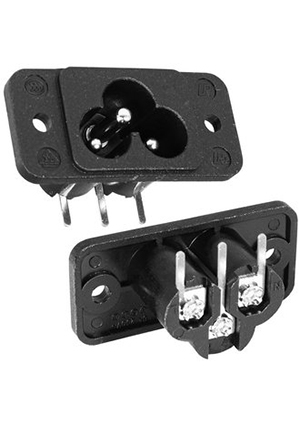 AC-038, ������ ������� IEC-60320 (C6) RUICHI AC-038, � ��������, 3 ��������, 10 �, 250 �, -25 +70  C