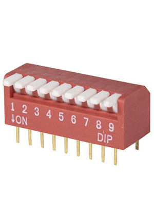 DP-09 (SWD3-9), DIP переключатель RUICHI DP-09, серия SWD 3-9