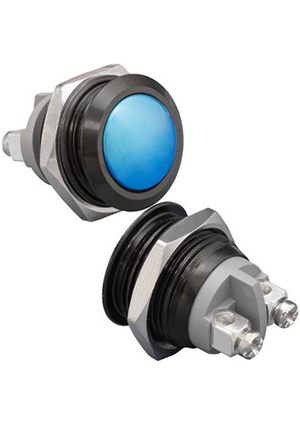 GQ16B-10/B/Bl/N off-(on), Кнопка антивандальная без подсветки RUICHI GQ16B-10/B/Bl/N, 1NO, ОFF-(ON)