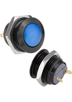 GQ16B-10/J/B/Bl/N off-(on), Кнопка антивандальная без подсветки RUICHI GQ16B-10/J/B/Bl/N, 1NO, ОFF-(