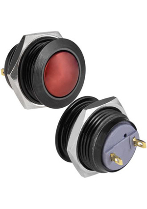GQ16B-10/J/B/R/N off-(on), Кнопка антивандальная без подсветки RUICHI GQ16B-10/J/B/R/N, 1NO, ОFF-(ON