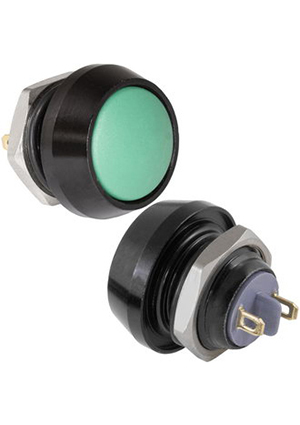 GQ12B-10/J/B/G/N off-(on), Кнопка антивандальная без подсветки RUICHI GQ12B-10/J/B/G/N, 1NO, ОFF-(ON