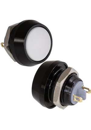 GQ12B-10/J/B/W/N off-(on), Кнопка антивандальная без подсветки RUICHI GQ12B-10/J/B/W/N, 1NO, ОFF-(ON