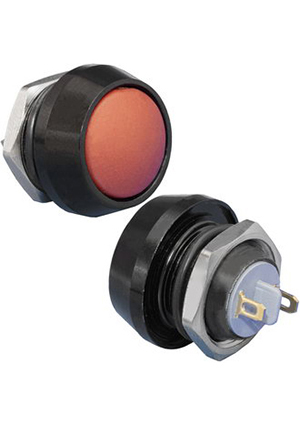 GQ12B-10/J/B/R/N off-(on), Кнопка антивандальная без подсветки RUICHI GQ12B-10/J/B/R/N, 1NO, ОFF-(ON