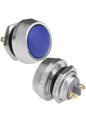 GQ12B-10/J/B/N off-(on), Кнопка антивандальная без подсветки RUICHI GQ12B-10/J/B/N, 1NO, ОFF-(ON) бе