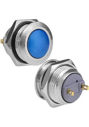 GQ16B-10/J/Bl/N off-(on), Кнопка антивандальная без подсветки RUICHI GQ16B-10/J/Bl/N, 1NO, ОFF-(ON)