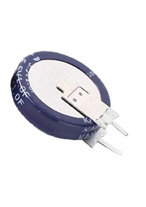 SE-5R5-D105VYV3C 1F 5.5V, SE-5R5-D105VYV3C KAMCAP ионистор, 1 Ф, 5.5 В, 89 мА, вертикальный