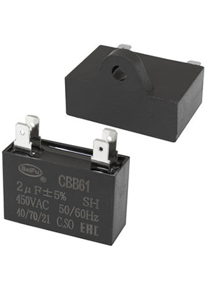 CBB61 2 uF 450V 4 PIN (SAIFU), CBB61 2 uF 450V 4 PIN, SAIFU, �������� �����������, 2 ���,  5 %, 450