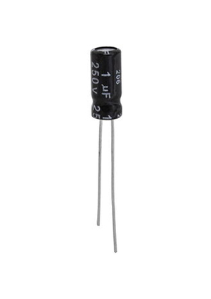 1 UF 250V 105*C 5*11 (JWCO), KM010M2EBKJ0511VBK Конденсатор электролитический радиальный JWCO, 1 мкФ