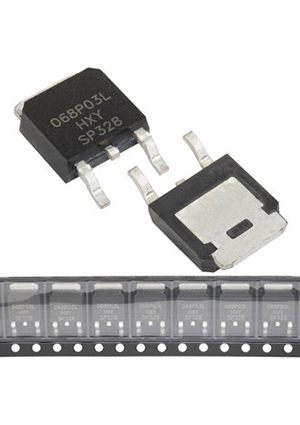 IPD068P03, IPD068P03L3G HXY полевой транзистор (MOSFET), P-канал, -30 В, -80 А, 8.8 мОм, 45 нКл, TO-
