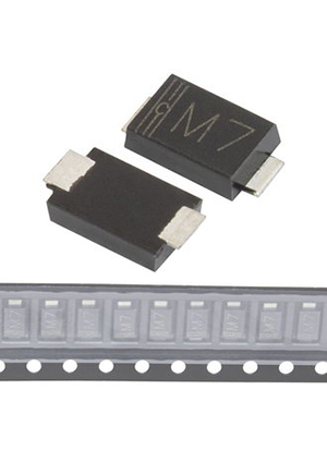 1N4007 M7F, 1N4007 M7F Yongyutai �������������� ���� 1000 �, 1�, DO-221AC (SMAF)