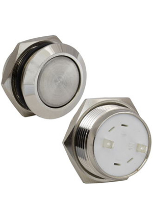 GQ16TF-10/J/N off-(on), Кнопка антивандальная без подсветки RUICHI GQ16TF-10/J/N, OFF-(ON), рабочая