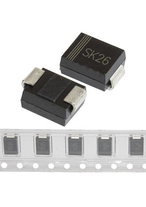 SK26, SK26 Senocn ���� ������ 60 �, 2 �, DO-214AA (SMB)