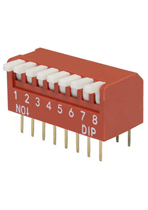 DP-08 (SWD3-8), DIP переключатель RUICHI DP-08, серия SWD 3-8