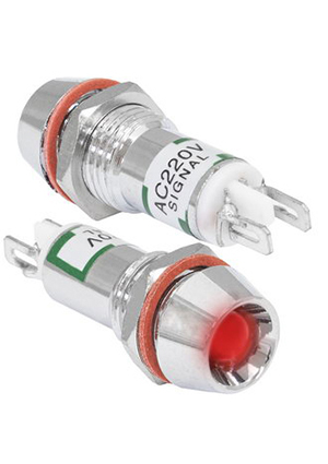 L-616-R 220v (10mm), Индикатор светодиодный в корпусе RUICHI L-616-R, 220 В, 10 мм, красный