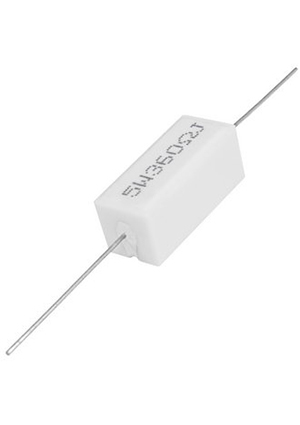 RX27-1 360 Ом 5W 5% / SQP5, Мощный постоянный резистор RUICHI RX27-1 360 Ом 5W 5% / SQP5, керамо-цем