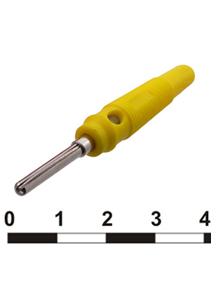 10-0077 yellow, Штекер RUICHI 10-0077 желтый, винтовое крепление