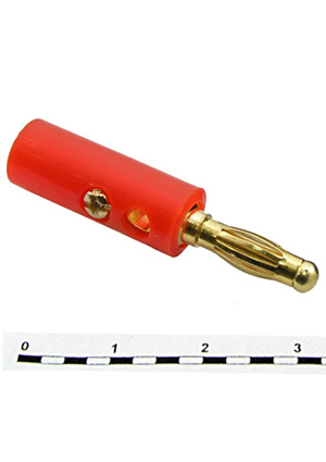 10-0015 GOLD red, Штекер RUICHI 10-0015 GOLD красный, винтовое крепление