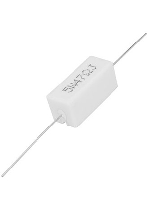 RX27-1 47 Ом 5W 5% / SQP5, Мощный постоянный резистор RUICHI RX27-1 47 Ом 5W 5% / SQP5, керамо-цемен