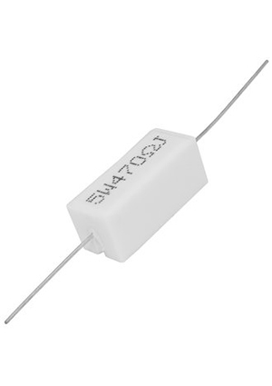 RX27-1 470 Ом 5W 5% / SQP5, Мощный постоянный резистор RUICHI RX27-1 470 Ом 5W 5% / SQP5, керамо-цем
