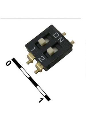 SWD 4-2, DIP-������������� RUICHI, ����� SWD 4-2, 30 ���, 2 (ON-OFF) � ����� 2,54 ��, 4.45�6.04�9.8