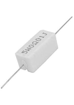 RX27-1 0.01 Ом 5W 5% / SQP5, Мощный постоянный резистор RUICHI RX27-1 0.01 Ом 5W 5% / SQP5, керамо-ц