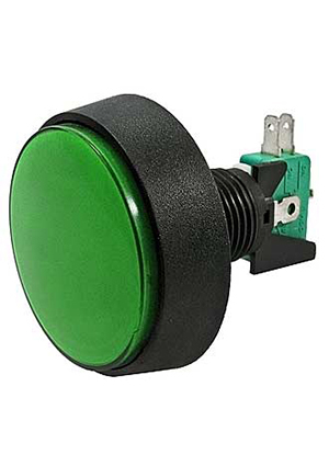 GMSI-1B-C no(nc)+nc(no) green, Кнопка GMSI круглая RUICHI 1B-C с LED подсветкой 12 В, 5 А, 30 мОм, 2