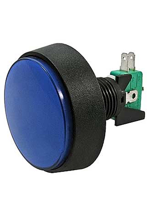 GMSI-1B-C no(nc)+nc(no) blue, Кнопка GMSI круглая RUICHI 1B-C с LED подсветкой 12 В, 5 А, 30 мОм, 25